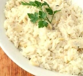 Porção de arroz piamontes