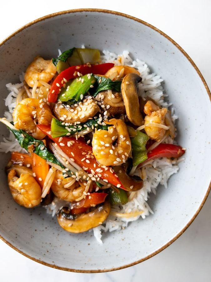 Chop Suey de Camarão GG (5-6 Pessoas)